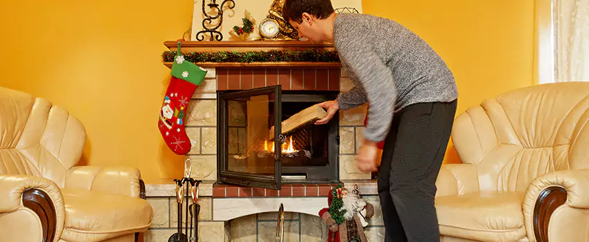 Rusted Metal Fireplace Restoration in Strongsville, Ohio
